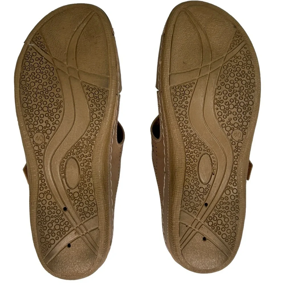 Flexus By Spring Step Pendunia Tan Women 9 Cushioned Sole Slide Comfort Sandals - Picture 7 of 9